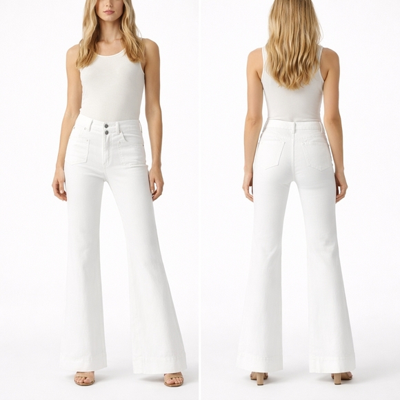 FRAME Double Button Patch Pocket Flare Size 32 J1780